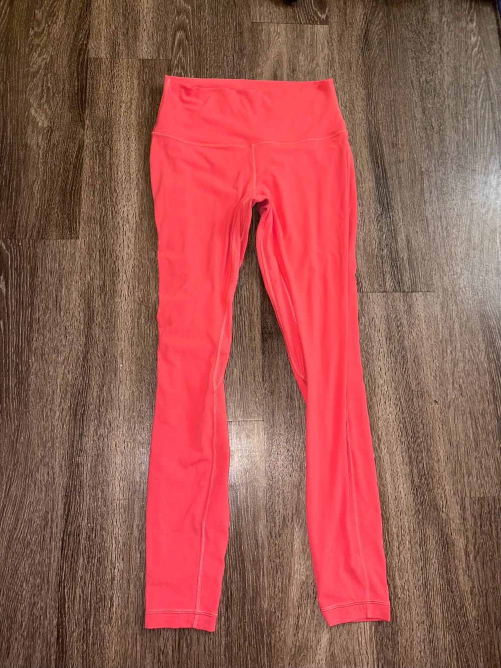 Women’s Hot Pink Neon Or Coral Lululemon Align High-Rise leggings Sz 8